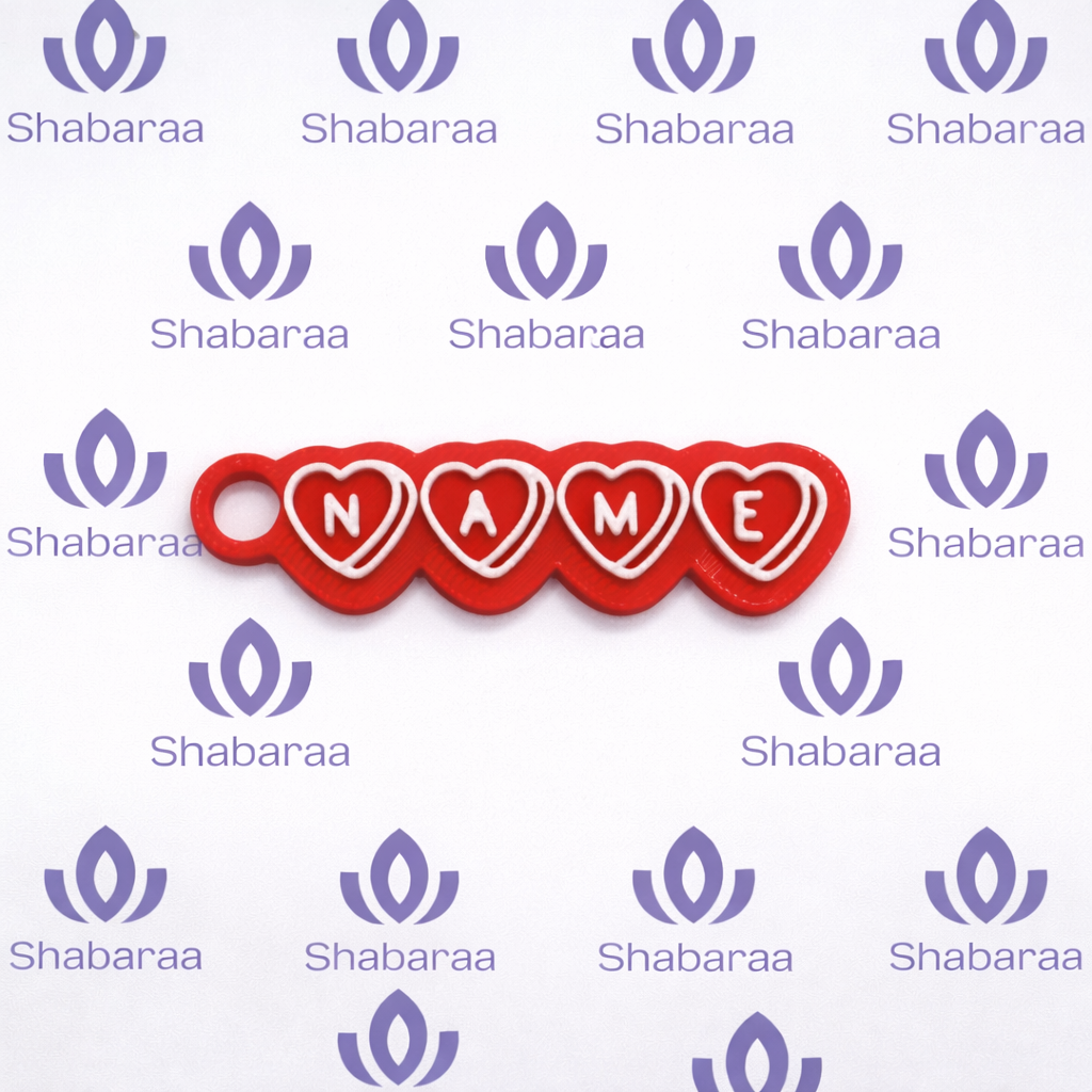 ميدالية مفاتيح بتصميم قلوب لطيف