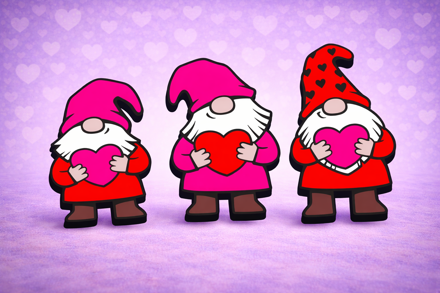 مجسمات الأقزام الرومانسية – ديكور لطيف لعيد الحب