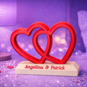 ديكور أنيق بتصميم قلبين متداخلين يرمز للحب والترابط